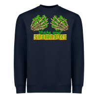 Navy Shake Your Shamrocks St. Patrick's Day Heavyweight Sweatshirt - CowGirlArtShop