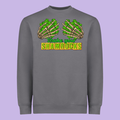 Shake Your Shamrocks St. Patrick's Day Heavyweight Sweatshirt Designed By Cowgirlartshop