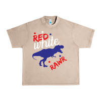 4th Of July Dinosaur Urban Heavy Tee | Teevron