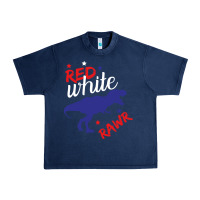 Navy 4th of July Dinosaur Urban Heavy Tee - Bettercallsaul