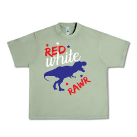 Oil Green 4th of July Dinosaur Urban Heavy Tee - Bettercallsaul