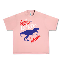 Salmon 4th of July Dinosaur Urban Heavy Tee - Bettercallsaul