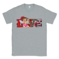 Heather Grey valentine's day cupid sunflowers love Classic Tee - RanaPortraitStore