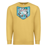 Antique Gold Christmas Pocket Premium Sweatshirt - CowhideDigitalArt