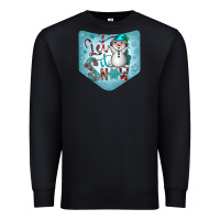 Black Christmas Pocket Premium Sweatshirt - CowhideDigitalArt