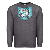 Charcoal Heather Christmas Pocket Premium Sweatshirt - CowhideDigitalArt