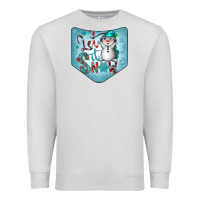 Dove Grey Christmas Pocket Premium Sweatshirt - CowhideDigitalArt