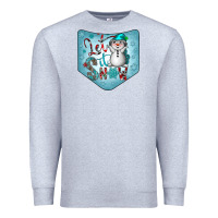 Heather Grey Christmas Pocket Premium Sweatshirt - CowhideDigitalArt