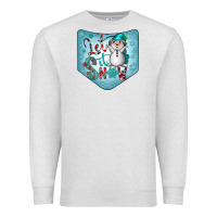 Oatmeal Heather Christmas Pocket Premium Sweatshirt - CowhideDigitalArt