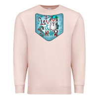 Pale Pink Christmas Pocket Premium Sweatshirt - CowhideDigitalArt