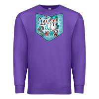 Purple Christmas Pocket Premium Sweatshirt - CowhideDigitalArt