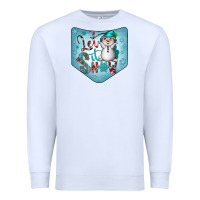 White Christmas Pocket Premium Sweatshirt - CowhideDigitalArt