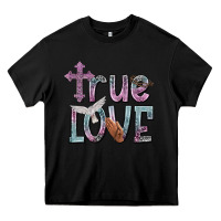 Black true love Heavy Core Tee - NancyCooperArtShop