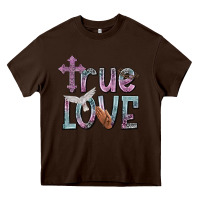 Chocolate Brown true love Heavy Core Tee - NancyCooperArtShop