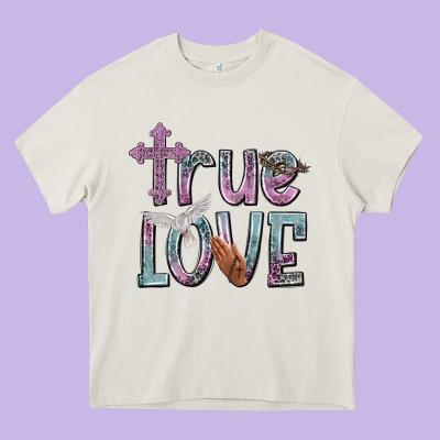 True Love Heavy Core Tee Designed By Nancycooperartshop