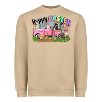 Happy Easter Truck With Farm Animals Easter Day Heavyweight Sweatshirt | Teevron