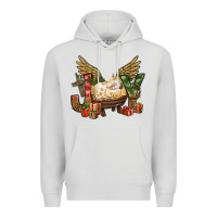 Dove Grey joy christmas with baby jesus bbs Premium Hoodie - BundleAndBundleShop