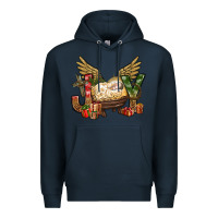 Navy joy christmas with baby jesus bbs Premium Hoodie - BundleAndBundleShop