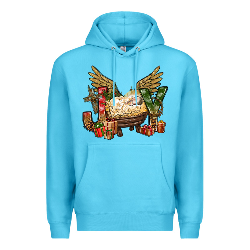 Joy Christmas With Baby Jesus Bbs Premium Hoodie by BundleAndBundleShop | Teevron