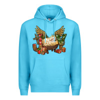 Ocean Blue joy christmas with baby jesus bbs Premium Hoodie - BundleAndBundleShop