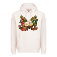 Pale Pink joy christmas with baby jesus bbs Premium Hoodie - BundleAndBundleShop