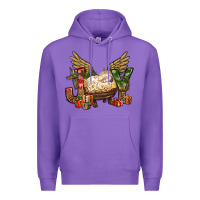 Purple joy christmas with baby jesus bbs Premium Hoodie - BundleAndBundleShop