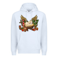 White joy christmas with baby jesus bbs Premium Hoodie - BundleAndBundleShop