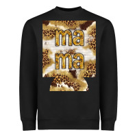 Black Mama with leopard and cowhide regular can cooler Heavyweight Sweatshirt - HowdyJamesFarm