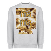 Heather Grey Mama with leopard and cowhide regular can cooler Heavyweight Sweatshirt - HowdyJamesFarm
