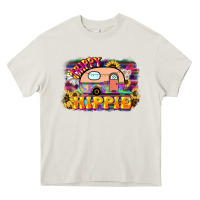 Cream trippy hippie Heavy Core Tee - NancyCooperArtShop