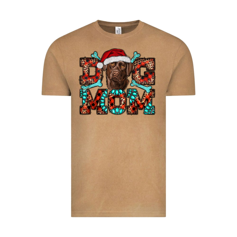 Dog Mom Christmas With Labrador Vintage Tee by RanaPortraitStore | Teevron