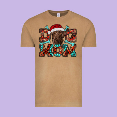 Dog Mom Christmas With Labrador Vintage Tee Designed By Ranaportraitstore