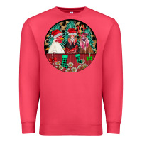 Cardinal Chickens Premium Sweatshirt - CowhideDigitalArt