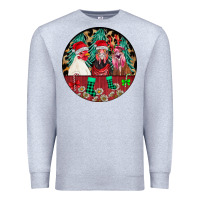 Heather Grey Chickens Premium Sweatshirt - CowhideDigitalArt