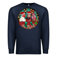 Navy Chickens Premium Sweatshirt - CowhideDigitalArt
