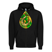 Black st.patrick's teardrop earrings Zipper Hoodie - FaDigitalArtStudio