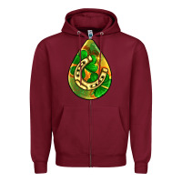 Burgundy st.patrick's teardrop earrings Zipper Hoodie - FaDigitalArtStudio