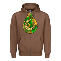 Chestnut st.patrick's teardrop earrings Zipper Hoodie - FaDigitalArtStudio
