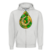 Dove Grey st.patrick's teardrop earrings Zipper Hoodie - FaDigitalArtStudio