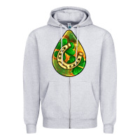 Heather Grey st.patrick's teardrop earrings Zipper Hoodie - FaDigitalArtStudio