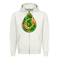 Oatmeal Heather st.patrick's teardrop earrings Zipper Hoodie - FaDigitalArtStudio