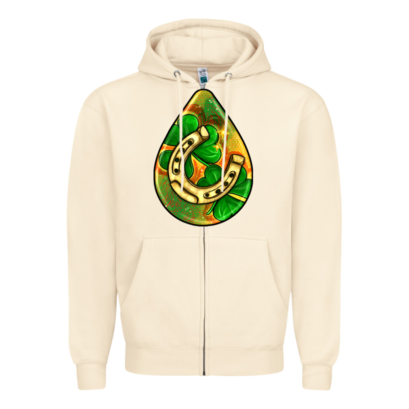 St.patrick's Teardrop Earrings Zipper Hoodie by FaDigitalArtStudio | Teevron