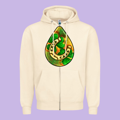 St.patrick's Teardrop Earrings Zipper Hoodie Designed By Fadigitalartstudio