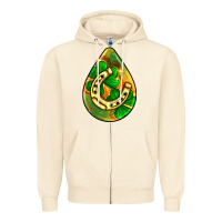Sandshell st.patrick's teardrop earrings Zipper Hoodie - FaDigitalArtStudio