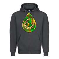 Smoke st.patrick's teardrop earrings Zipper Hoodie - FaDigitalArtStudio