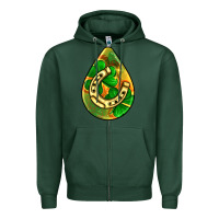 Sports Green st.patrick's teardrop earrings Zipper Hoodie - FaDigitalArtStudio