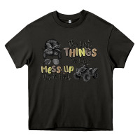 Asphalt the best things in life mess up your hair Heavy Core Tee - MaliasSmallBusiness