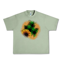 Oil Green sunflower christmas patch Urban Heavy Tee - JahusDesignShop