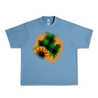 Pebble Blue sunflower christmas patch Urban Heavy Tee - JahusDesignShop