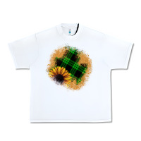 White sunflower christmas patch Urban Heavy Tee - JahusDesignShop